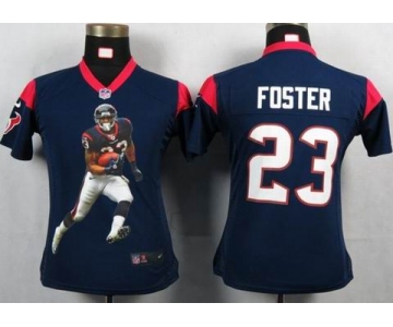 nike women nfl jerseys houston texans #23 foster blue[portrait fashion]