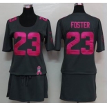 nike women nfl jerseys houston texans #23 foster dk.grey[breast cancer awareness]