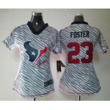 nike women nfl jerseys houston texans #23 foster [fem fan zebra]