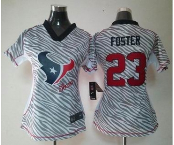 nike women nfl jerseys houston texans #23 foster [fem fan zebra]