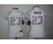 nike women nfl jerseys houston texans #23 foster field flirt fashion white[zebra]