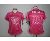 nike women nfl jerseys houston texans #23 foster pink[2012 fem fan]