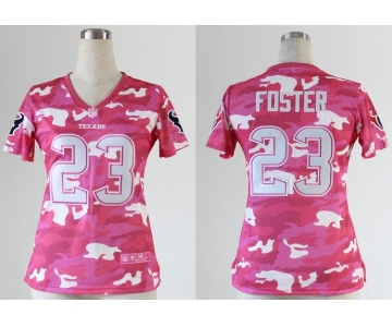 nike women nfl jerseys houston texans #23 foster pink[fashion camo]