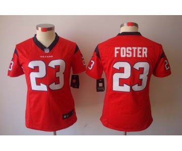 nike women nfl jerseys houston texans #23 foster red[nike limited]