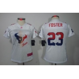 nike women nfl jerseys houston texans #23 foster white[2012 fem fan]