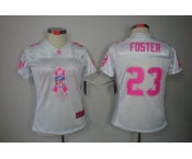 nike women nfl jerseys houston texans #23 foster white[breast cancer awareness fashion]