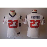 nike women nfl jerseys houston texans #23 foster white[nike limited]