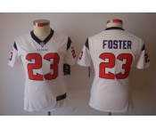 nike women nfl jerseys houston texans #23 foster white[nike limited]