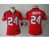 nike women nfl jerseys houston texans #24 joseph red[nike limited]