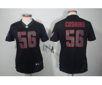 nike women nfl jerseys houston texans #56 cushing black[nike impact limited]