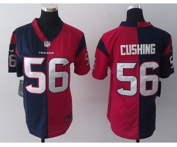 nike women nfl jerseys houston texans #56 cushing blue-red[Elite split]