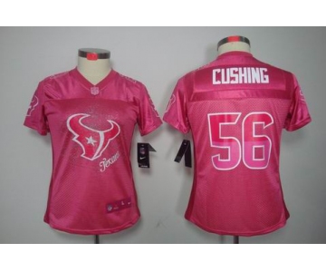 nike women nfl jerseys houston texans #56 cushing pink[2012 fem fan]