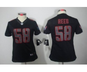 nike women nfl jerseys houston texans #58 reed black[nike impact limited]