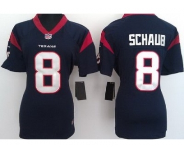 nike women nfl jerseys houston texans #8 schaub blue[nike]