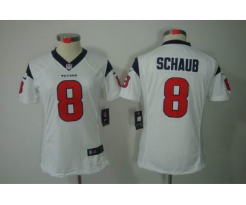 nike women nfl jerseys houston texans #8 schaub white[nike limited]