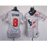 nike women nfl jerseys houston texans #8 schaub[fem fan zebra 10 anniversary]