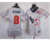 nike women nfl jerseys houston texans #8 schaub[fem fan zebra 10 anniversary]