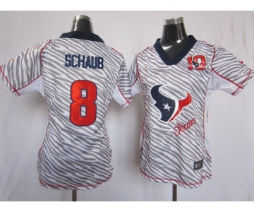 nike women nfl jerseys houston texans #8 schaub[fem fan zebra 10 anniversary]