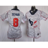 nike women nfl jerseys houston texans #8 schaub[fem fan zebra]