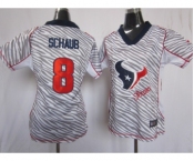 nike women nfl jerseys houston texans #8 schaub[fem fan zebra]