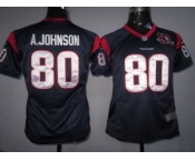 nike women nfl jerseys houston texans #80 a.johnson blue[10th Patch][nike]