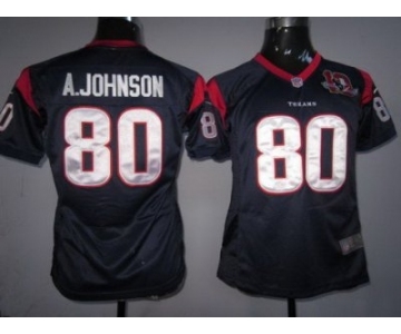 nike women nfl jerseys houston texans #80 a.johnson blue[10th Patch][nike]