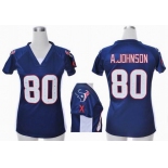 nike women nfl jerseys houston texans #80 a.johnson blue[draft him ii top]