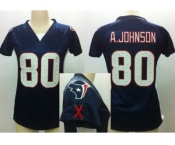 nike women nfl jerseys houston texans #80 a.johnson blue[draft him ii top]