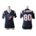 nike women nfl jerseys houston texans #80 a.johnson field flirt fashion blue[nike 2012]