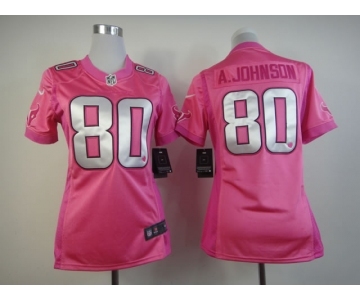 nike women nfl jerseys houston texans #80 a.johnson pink[2012 nike love]