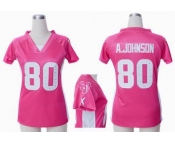 nike women nfl jerseys houston texans #80 a.johnson pink[draft him ii top]