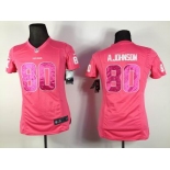 nike women nfl jerseys houston texans #80 a.johnson pink[nike]