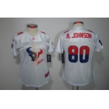 nike women nfl jerseys houston texans #80 a.johnson white[2012 fem fan]