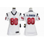 nike women nfl jerseys houston texans #80 a.johnson white[a.johnson][nike]