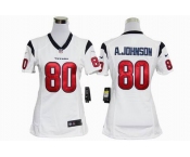 nike women nfl jerseys houston texans #80 a.johnson white[a.johnson][nike]