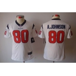 nike women nfl jerseys houston texans #80 a.johnson white[nike limited]