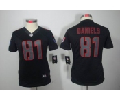 nike women nfl jerseys houston texans #81 daniels black[nike impact limited]