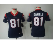 nike women nfl jerseys houston texans #81 daniels blue[nike limited]