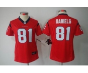 nike women nfl jerseys houston texans #81 daniels red[nike limited]