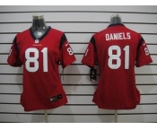 nike women nfl jerseys houston texans #81 daniels red[nike]