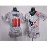 nike women nfl jerseys houston texans #81 daniels[fem fan zebra 10 anniversary]