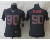 nike women nfl jerseys houston texans #90 clowney black[nike impact limited][clowney]