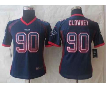 nike women nfl jerseys houston texans #90 clowney blue[Elite drift fashion][clowney]