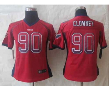 nike women nfl jerseys houston texans #90 clowney red[Elite drift fashion][clowney]