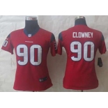 nike women nfl jerseys houston texans #90 clowney red[nike limited][clowney]