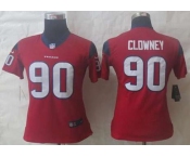 nike women nfl jerseys houston texans #90 clowney red[nike limited][clowney]