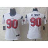 nike women nfl jerseys houston texans #90 clowney white[nike limited][clowney]