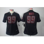 nike women nfl jerseys houston texans #99 watt black[nike impact limited]