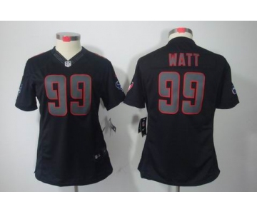 nike women nfl jerseys houston texans #99 watt black[nike impact limited]