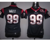 nike women nfl jerseys houston texans #99 watt blue[10th patch][nike]